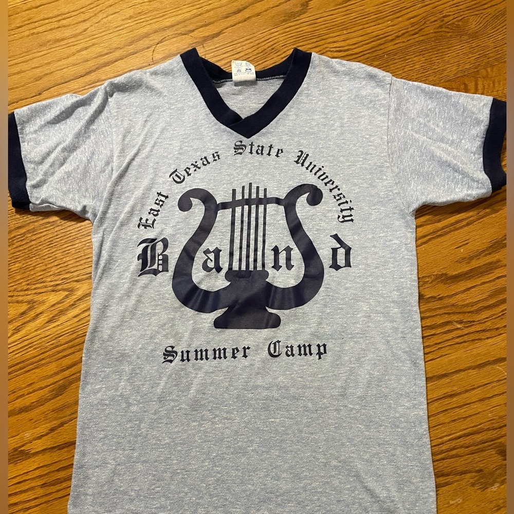 Vintage East Texas State University Band Camp Ringer Tee